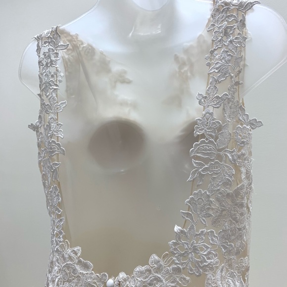 NWT White One Designer Mermaid Wedding Dress - Picture 7 of 8